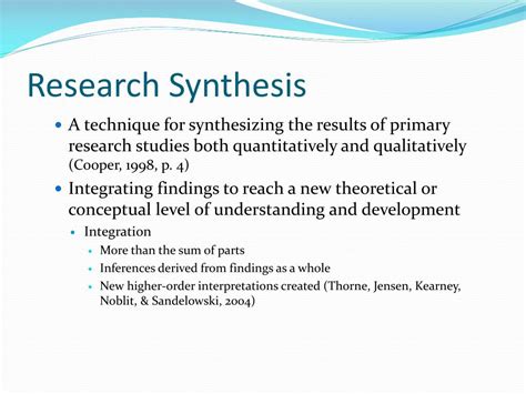 combining results and discussion in qualitative research|Synthesizing Qualitative Research: .